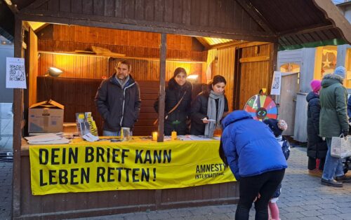 Stand auf dem Hanauer Weihnachtsmarkt 2024